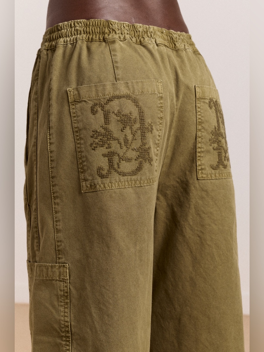 Damson Madder Felix Twill Trousers in Olive US 8 / UK 12 - Picture 9 of 16